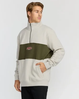 Bad Dog 3/4-glidelås-sweatshirt med høyhals