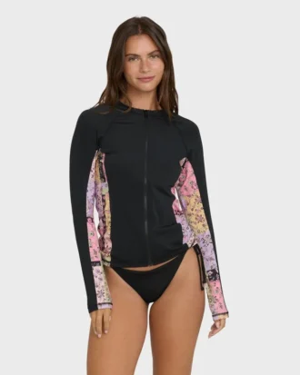 Dreamy Daze langermet rashguard med glidelås foran