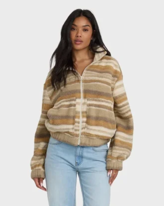 First Light Sherpa fleece med glidelås foran