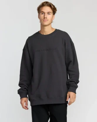 Ikonisk sweatshirt med rund hals og preget mønster
