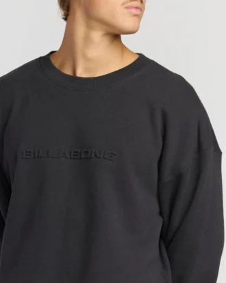 Ikonisk sweatshirt med rund hals og preget mønster