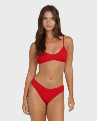 Rising Tide Ruched V-bralette-bikinitopp