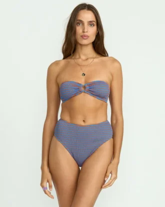 Sommerlig Rio-bikinitopp med høye striper