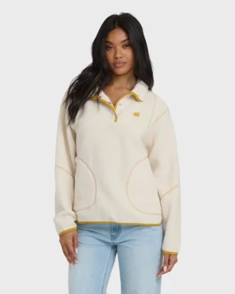 Streamer halvknappet Sherpa-fleece-genser