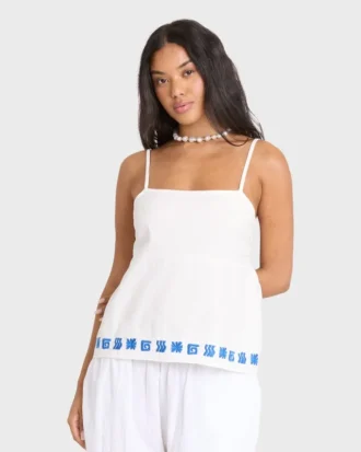 Sun Stamp vevd tank-top