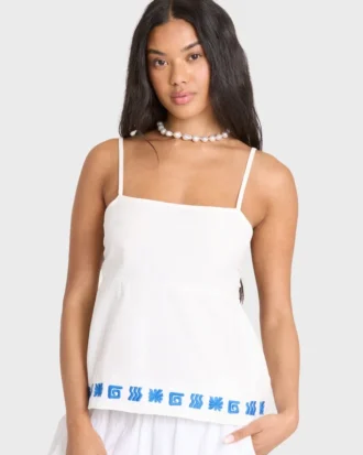 Sun Stamp vevd tank-top