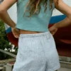 Wanderer-printede vevde shorts